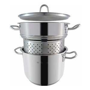 Stainless Steel Pasta Cooker (22cm) VANITOSA Spaghetti Modern Double Handle Dishwasher Safe V5758Y2INSL - Product Image 1