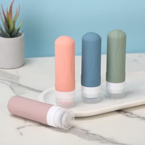 Ensemble <span class=keywords><strong>de</strong></span> flacons en silicone à bouchon rabattable 90 ml pour produits <span class=keywords><strong>de</strong></span> <span class=keywords><strong>toilette</strong></span>, voyage, extérieur, rangement portable, pour l'exportation - Product Image 1