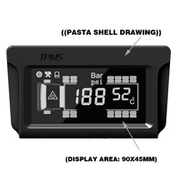 Nouveau capteur TPMS universel pour camion, système de surveillance de la pression des pneus numérique automatique avec écran LCD, capteur externe 433,92 MHz 12-24 V