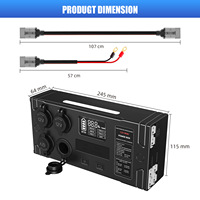 Boîtier de contrôle universel portable 12V USB QC3.0 PD avec prise pour extérieur