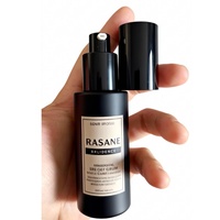 Flacon pompe en verre noir mat format voyage pour huile à barbe homme, flacon compte-gouttes, emballage cosmétique, stock disponible, vente en gros