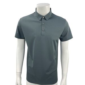 Polo de manga corta con cuello levantado sin costuras de gama alta de talla grande, Polo de golf informal multicolor, camisetas - Product Image 1