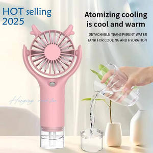 2025 USB Mini nuevo portátil de verano recargable ventilador de aire acondicionado de mano con niebla de agua - Product Image 4