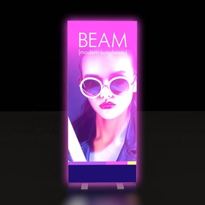 Khung nhôm cao cấp LED Backlit biểu ngữ đứng hai mặt seg vải hộp Đèn hiển thị cho gian hàng triển lãm - Product Image 4