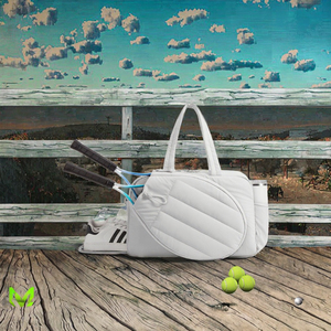กระเป๋าโท้ทแฟชั่นพกพาคุณภาพสูง ออกแบบลายเทนนิส/พิคเคิลบอล  ความจุเยอะ  กันน้ำ  ผลิตจากไนลอนทนทาน - Product Image 3