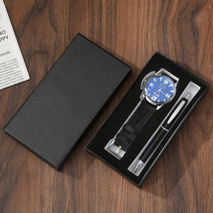Set Regalo <span class=keywords><strong>Uomo</strong></span> Moderno con Orologio al Quarzo e Penna in Metallo, Personalizzabile, Fatto a Mano, Ideale per il Ritorno a Scuola - Product Image 2