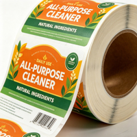 Nettoyant tout usage écologique, résistant à l'huile, recyclable, à base d'ingrédients naturels, étiquette cosmétique en vinyle, rouleau auto-adhésif