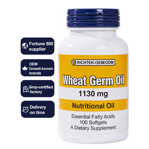 맞춤형 건강 보조 식품 밀배아유 소프트젤 대량 OEM 500mg 1000mg 밀배아유 캡슐 - Product Image 1