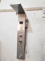 Panneau de douche en acier inoxydable 304, ensemble de douche, robinet mural en cuivre