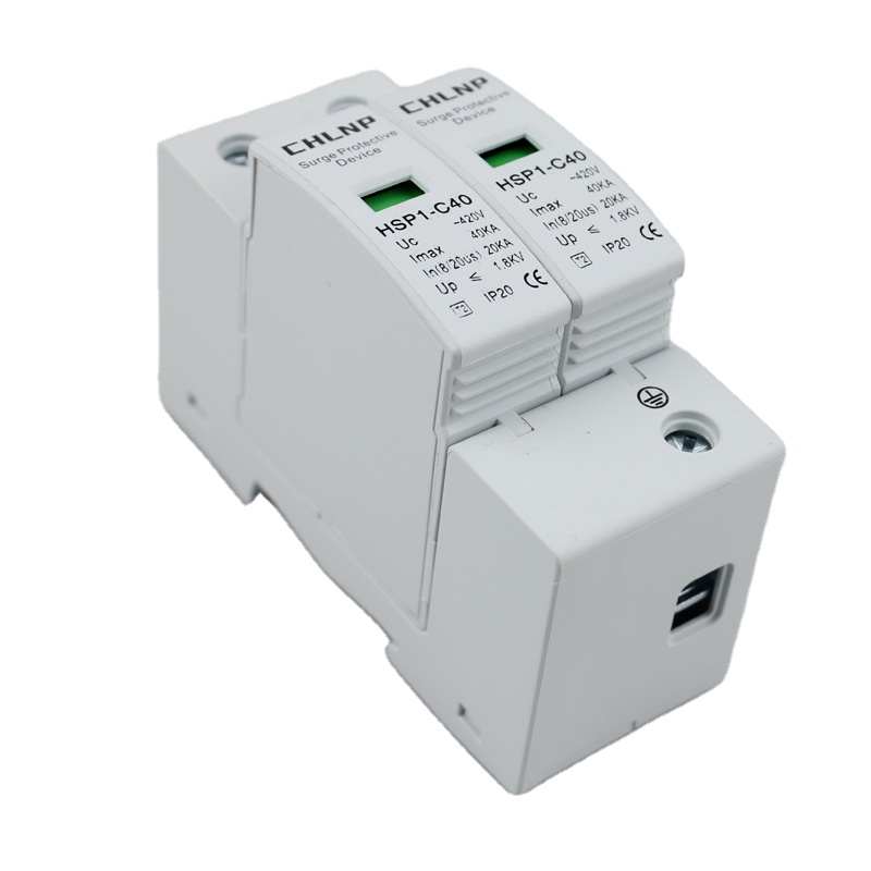 220v appliance surge protector AC SPD 40KA SPD Lightning Surge Protection 8/20 T2 Class 4P 20KA 40KA 60KA 80KA 100KA Arrester