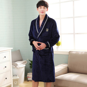 Nouvelle collection hiver, pyjama d'hiver <span class=keywords><strong>pas</strong></span> <span class=keywords><strong>cher</strong></span>, haute qualité, Spandex, flanelle, polaire, peignoir pour hommes, Robes de nuit, - Product Image 1