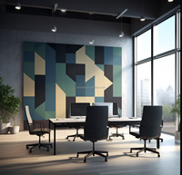 ECOUPP Décoration pour murs et plafonds Panneau absorbant d'isolation acoustique Wave 3D Polyester Pet Panneau acoustique