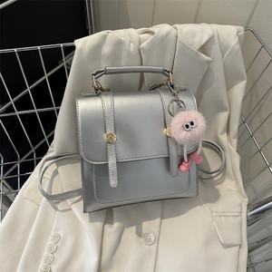 <span class=keywords><strong>Mochila</strong></span> y Bolso de Mano de Doble Asa para <span class=keywords><strong>Mujer</strong></span>, Nuevo Material PU, Moda Primavera, Cierre con Candado, Diseño Casual, Reducción de Carga, Tamaño Pequeño - Product Image 3