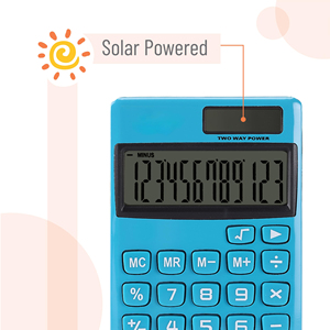 Calculadora Solar Electrónica de Bolsillo LCD con Función de Calendario, Diseño Chino Colorido, de Plástico, para Uso Escolar, con Batería - Product Image 3