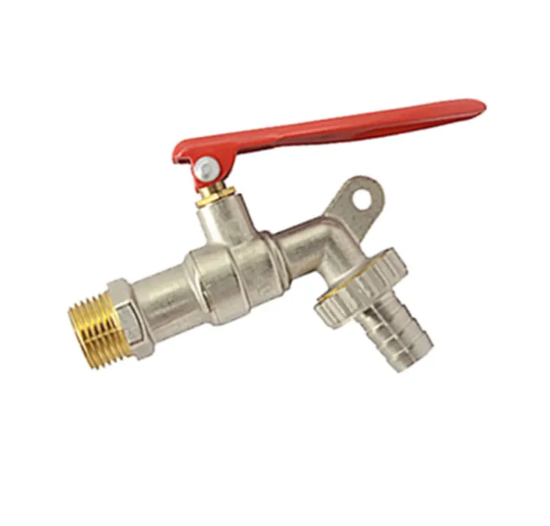 High quality brass chrome plated lock tap ball valve bibcock