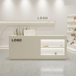 Salón de belleza Durable con mostrador frontal de bajo precio Centro deportivo Escritorio de recepción Diseño moderno Escritorio de recepción para salón de belleza - Product Image 3