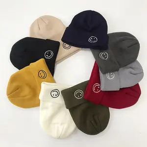 Villus – chapeau d'hiver brodé pour hommes et femmes, chapeau tricoté Hip Hop de couleur unie, LOGO personnalisable