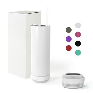 Sublimation 20Oz Smart Bluetooth Speaker Straight Cylinder 304 Stainless Steel <b>Thermos</b> <b>Cup</b> Simple Household Straw Tumbler <b>Cup</b> - Product Image 3