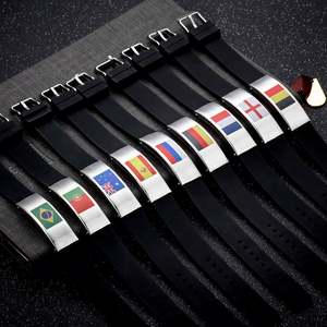 Pulseras de Silicona Promocionales con Logotipo Personalizado, Color Personalizado, Diseño Personalizado, Resistentes al Agua, Ecológicas, con Diseño de Bandera Nacional en Relieve - Product Image 5