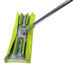 Serpillère de nettoyage pour cuisine, salle de bain, mur, lingettes humides amovibles et remplaçables, serviette jetable, chiffon, clip en plastique, serpillère plate - Product Image 2