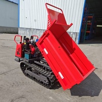 Mini tombereau sur chenilles hydraulique pour le transport de matériaux sur chantier
