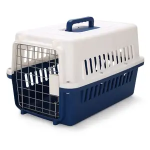 Двухдверная переноска для домашних животных с высокой посадкой, Пластиковая Складная Клетка для собак для больших средних и маленьких собак