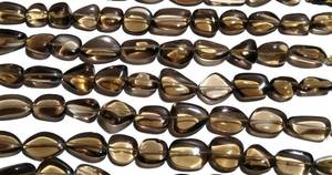 Smoky Quartz Nugget Beads Natural Smoky Brown Crystal Gemstone 10x12mm 7 Inch Strand - Product Image 5