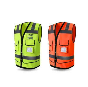 Multi-pocket class 3 work suit ANSI/ISEA ENISO20471 high visibility night protection reflective safety vest