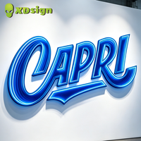 Lettres en relief LED Infinity Abyss personnalisées, en acrylique semi-transparent, signalétique 3D, étanche IPx7, décoration publicitaire extérieure