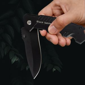 Cuchillo Plegable Personalizable de Acero Inoxidable 5Cr13 con Mango de Acero para Camping, Supervivencia y Caza, Soporte OEM Disponible - Product Image 6