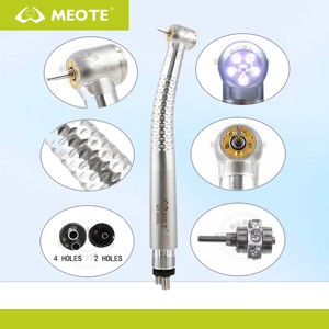 Pieza de mano dental de alta velocidad 1:5 con LED, pieza de mano eléctrica de baja velocidad multiplicadora de velocidad, 2/4 orificios - Product Image 2