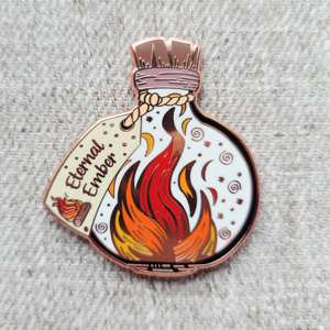 Alta calidad exquisita botella de <span class=keywords><strong>brasa</strong></span> eterna broche de metal pin de solapa de metal moda personalizada invierno bruja duro suave esmalte pin poción - Product Image 1