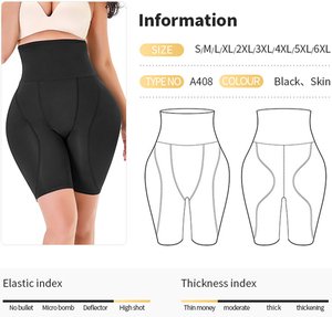 Plus Size S-6XL Women's High Waist Body Shaper Panties Seamless Padded <strong>Hip</strong> Lifting Pants - Product Image 2