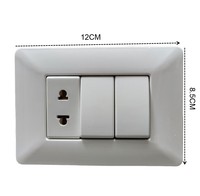 Offre Spéciale Top Welcome 16A 127/277V 1 prise Amérique du Sud Brésil Standard ABS à usage général 10A 127/250V 2 interrupteurs blancs