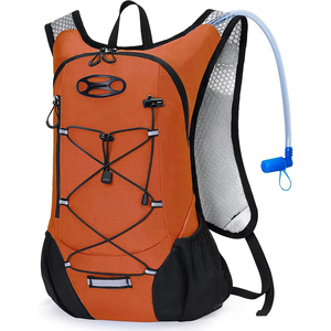 Sac à dos de randonnée léger 12L avec dos en maille respirante, réfléchissant, pour course à pied, cyclisme, avec compartiment pour casque, élastique, pour sports de plein air - Product Image 1