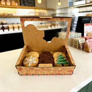 रिबन लक्जरी क्रिसमस उपहार भंडारण बॉक्स के साथ अनुकूलित डबल दरवाजा खुला पेपर बॉक्स - Product Image 5