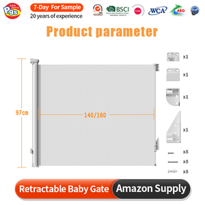 Prodigy SG027 Pet safety <b>retractable</b> <b>gate</b> for small pets with adjustable width mesh - Product Image 2