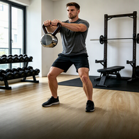 Kettlebell Vinique Fitness de Luxe en Noyer Massif – Fabriqué en Chine pour Usage Commercial et Domestique, Idéal pour Squats et Entraînements de Gluteus pour Hommes et Femmes