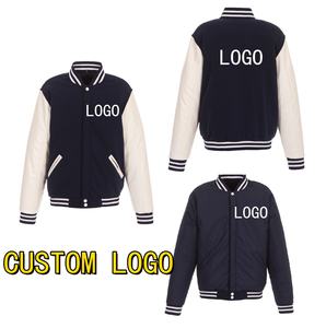 2025 giacca sportiva invernale reversibile ecologica e personalizzabile alla moda da uomo con Design da pilota di Baseball - Product Image 2