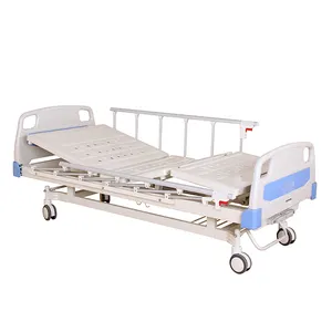廉价价格可调护理医院病床2曲柄手动诊疗床，带铝合金侧轨