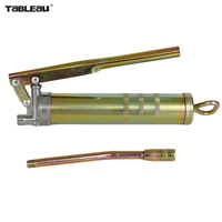 Pistola de Engrase Manual de 200 CC, 4000 PSI, de Acero y Aluminio, con Manguera Flexible y Boquilla Rígida, Compatible con OEM