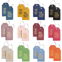 Étiquette de bagage personnalisée pour valises, accessoires de voyage en cuir pour femmes, étiquettes de bagages roses drôles, étiquettes mignonnes pour valises