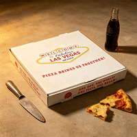 Boîte à pizza jetable en kraft écologique, recyclable, résistante à l'huile, avec logo personnalisé pour restaurant de restauration rapide SP3678