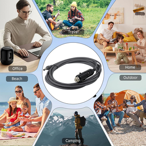 Heavy Duty Car Charging <b>Cable</b>, 1 to 3 <b>Splitter</b>, Type C to USB-C, DC and Cigarette Lighter Connector - Product Image 2