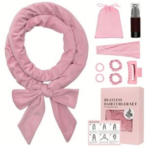 Soft Velvet Heatless Curlers Overnight No Heat Hair Curl Set <b>Bow</b> Design for Ladies Sleep Wavy Hair in Stock Low MOQ Free Sample - Product Image 4