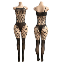 Ensemble de lingerie sexy et érotique en dentelle fendue avec porte-jarretelles, style exotique pour la danse et le strip-tease