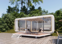 Mini hôtel extérieur moderne de luxe 2024, maison préfabriquée en conteneur en acier avec cuisine W3