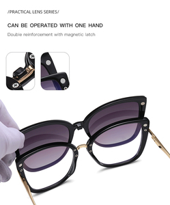 Sparloo 95317 Gafas de sol magnéticas 2 en 1 para mujer New Tac Polarized Blue Light Blocking <span class=keywords><strong>Clip</strong></span>-On Gafas con <span class=keywords><strong>lentes</strong></span> degradadas - Product Image 3