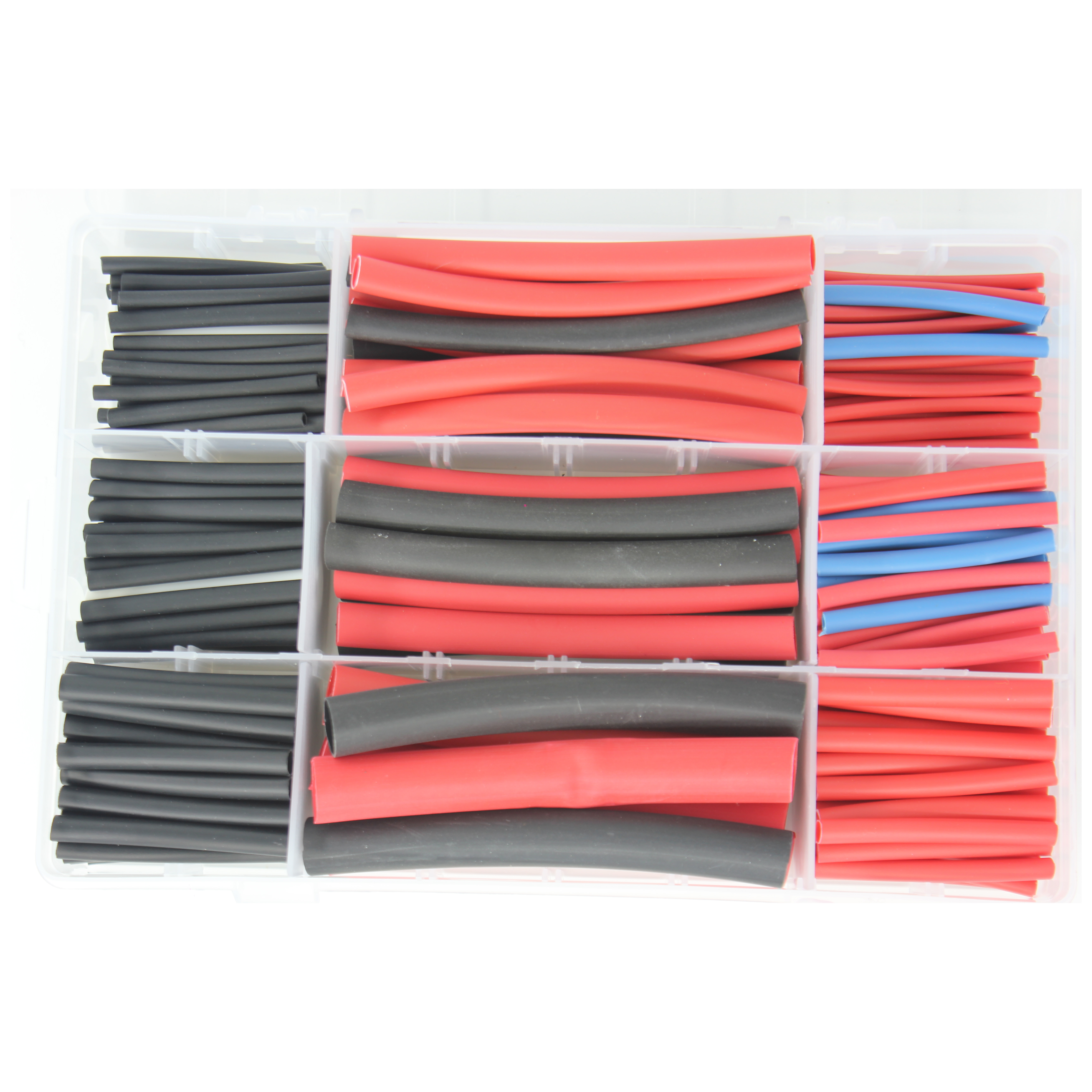 Набор клейких термоусадочных трубок 3:1, красные, черные, белые, синие, 310 шт.
