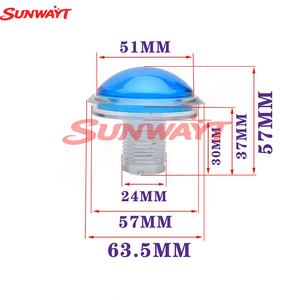 60mm Round LED Illuminated Push Button 5V/12V Translucent Video <b>Game</b> Vending <b>Machine</b> Crane <b>Claw</b> Plastic Push buttons - Product Image 6